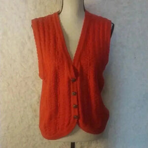 Vintage Northern Reflections Quilt Style Knit Sweater Vest Size M